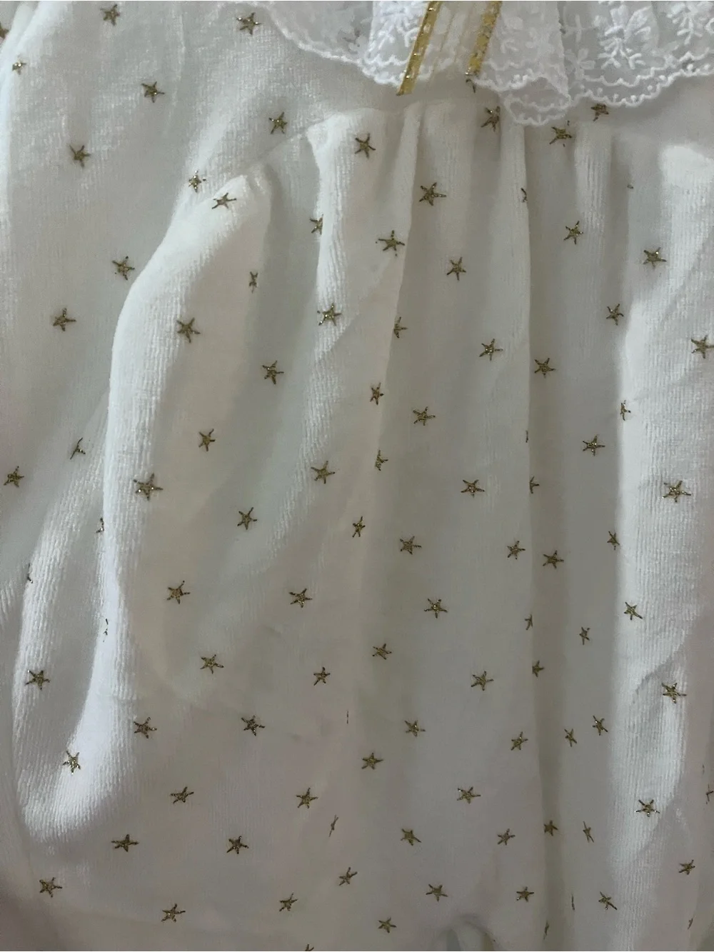 1990s-2000s Vintage Little Me Deadstock Footed Velour Romper (6m)